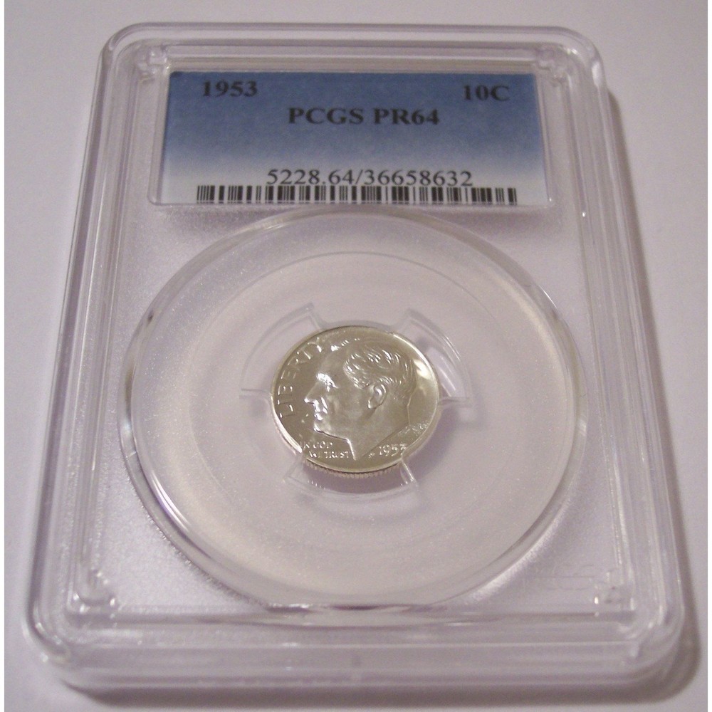1953 Roosevelt Dime Proof PR64 PCGS